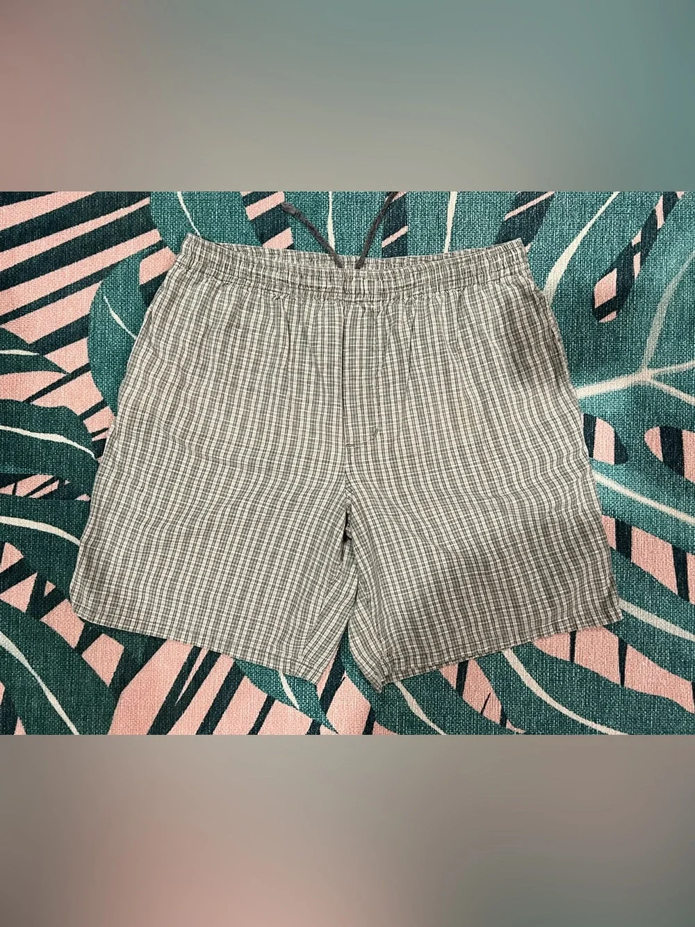 Vintage Route 66 Casuals Plaid Pocketed Drawstring Shorts